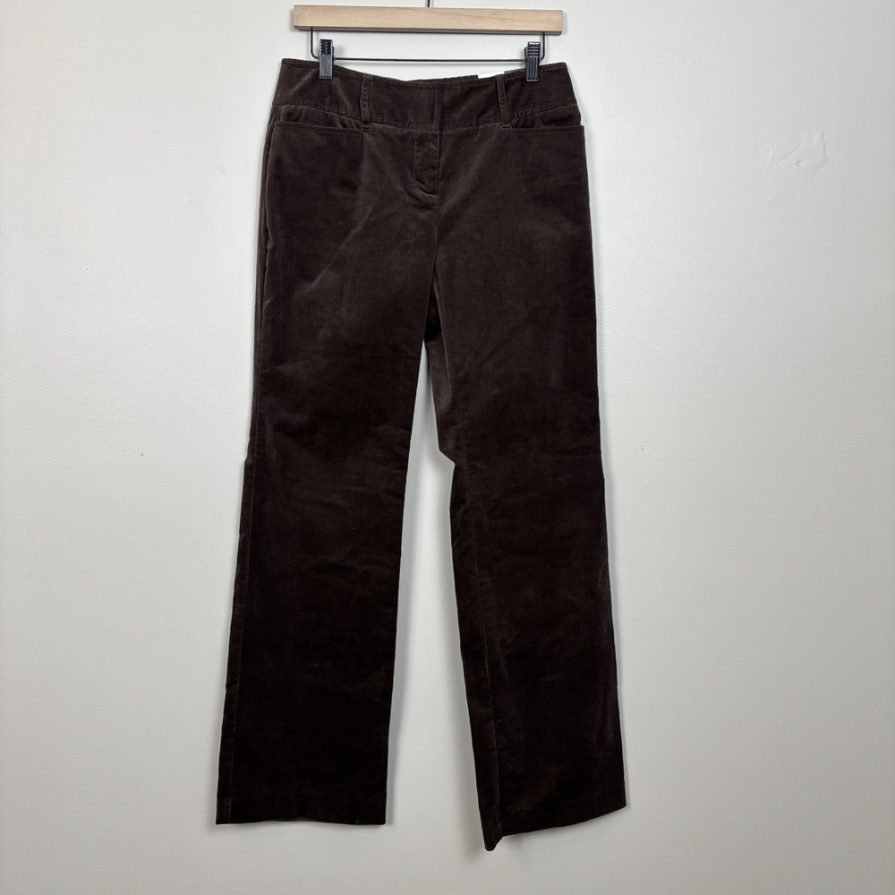 Ann Taylor Loft Pants Womens 4 Brown Julie Corduroy Trouser Stretch Retro